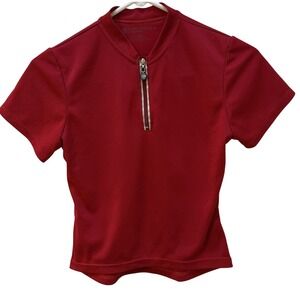 Aero Tech Design Cyclewear Red‎ Half Zip Short Sleeve Athletic Top YOUTH XL